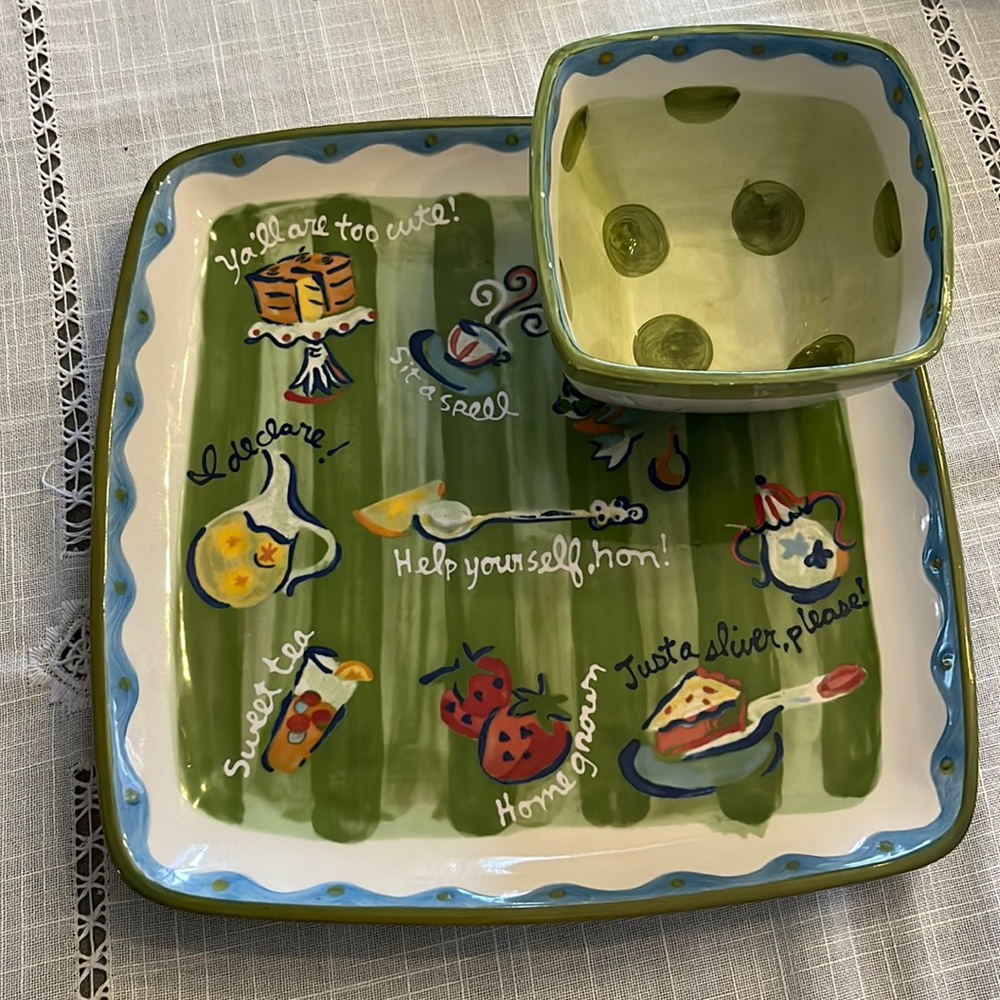 Southern Living at Home Southern Sayings Becky Denny Plate/Bowl Set